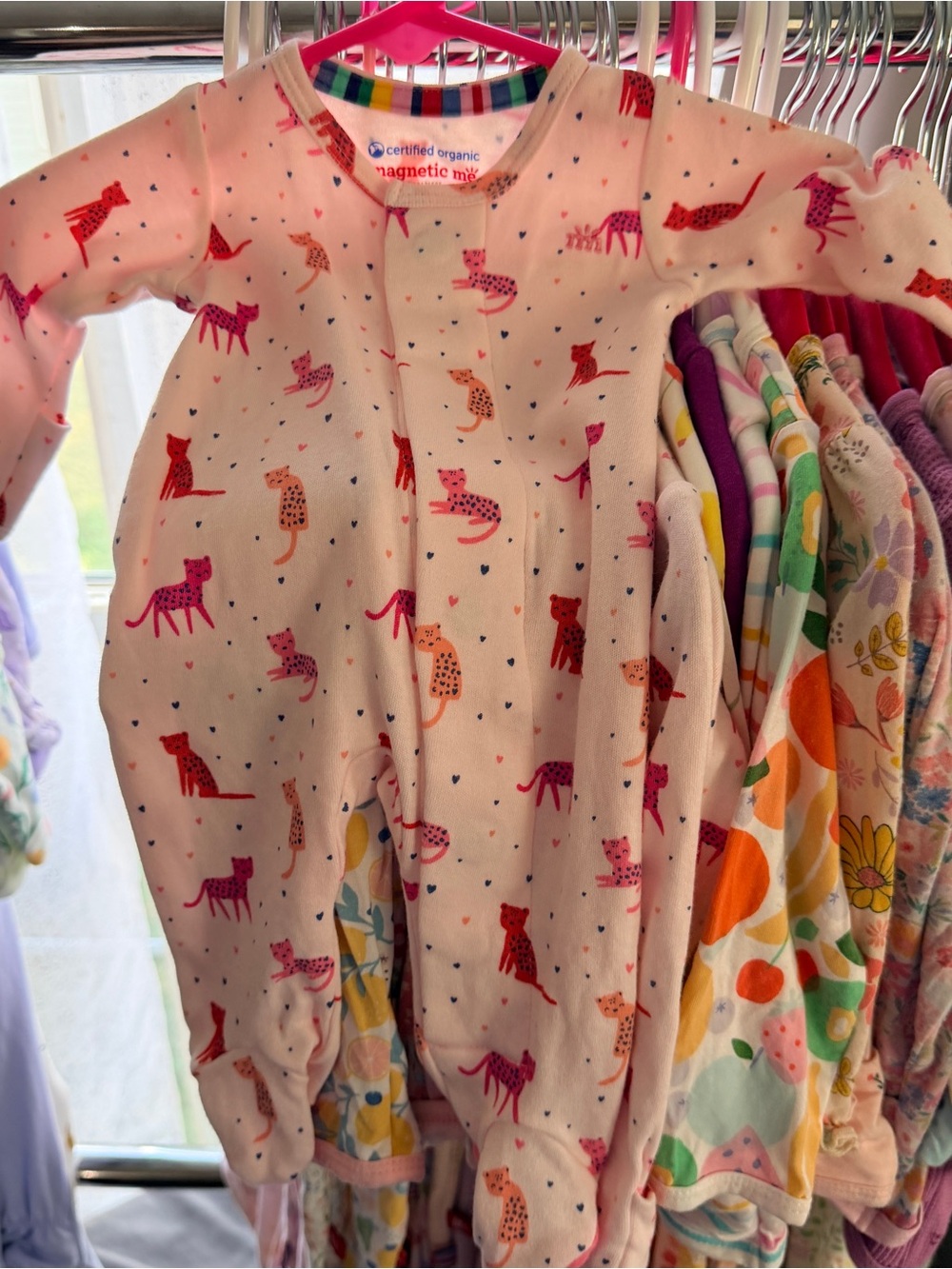 Magnetic Me Pink Cat-Print Pajamas